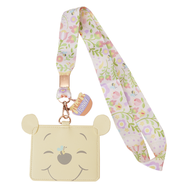Disney Winnie the Pooh Cosplay Folk Floral Lanyard with Card Holder