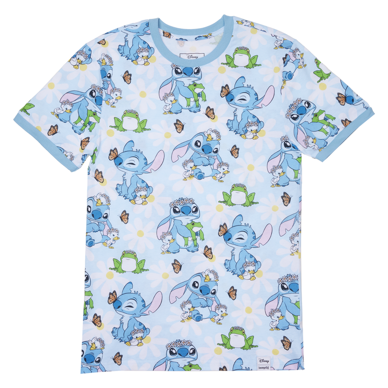 Load image into Gallery viewer, Disney Lilo &amp; Stitch - Springtime Daisy All-Over Print Unisex T-shirt
