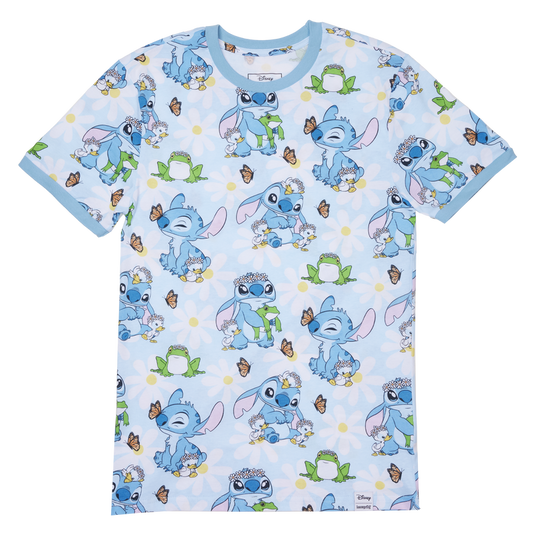 Disney Lilo & Stitch - Springtime Daisy All-Over Print Unisex T-shirt