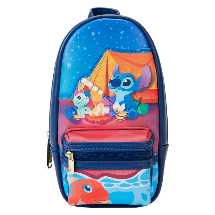 Loungefly Disney: Lilo & Stitch - Stitch Camping Cuties Stationery Mini Backpack Pencil Case