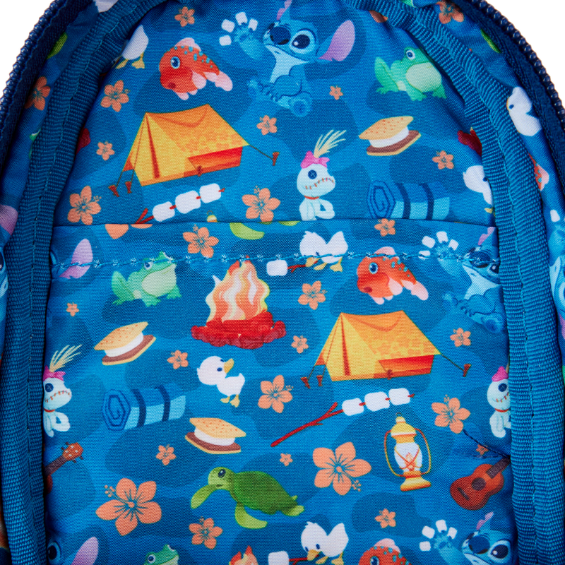 Load image into Gallery viewer, Loungefly Disney: Lilo &amp; Stitch - Stitch Camping Cuties Stationery Mini Backpack Pencil Case
