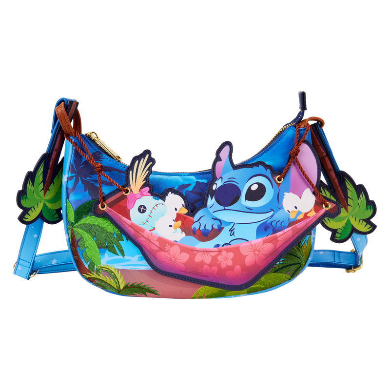 Chargez l&#39;image dans la visionneuse de la galerie, Loungefly Disney: Lilo &amp; Stitch - Stitch Camping Cuties Crossbody Bag
