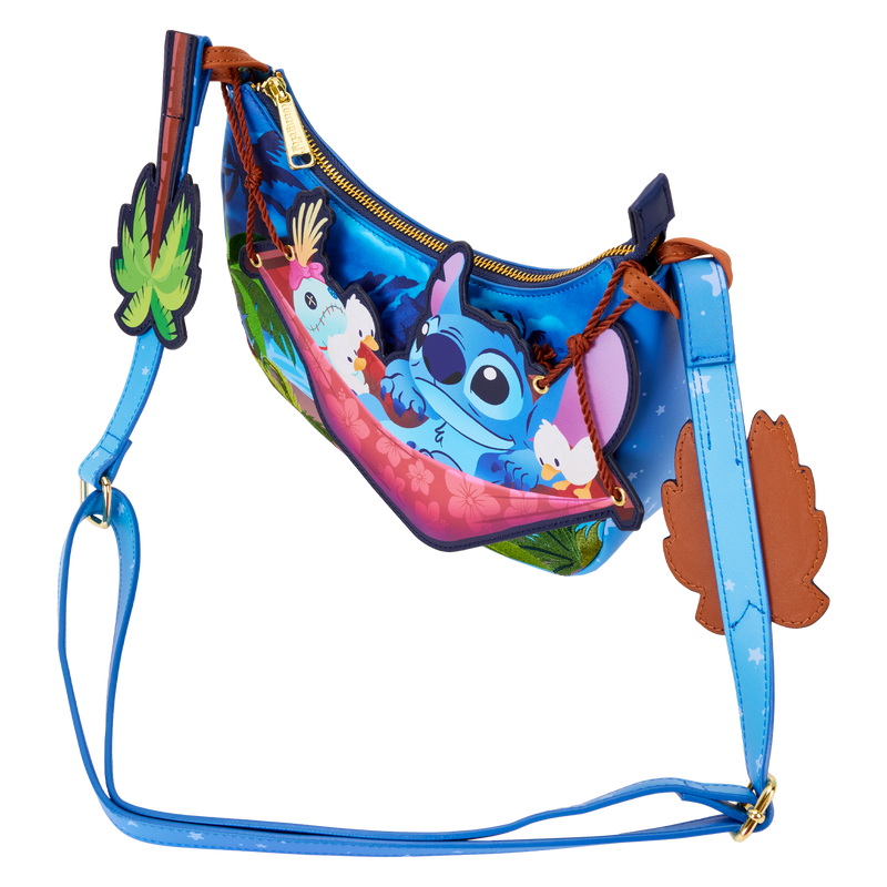 Chargez l&#39;image dans la visionneuse de la galerie, Loungefly Disney: Lilo &amp; Stitch - Stitch Camping Cuties Crossbody Bag
