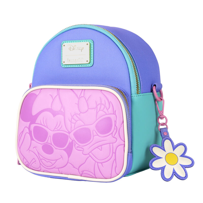 Chargez l&#39;image dans la visionneuse de la galerie, Disney Mickey &amp; Minnie Mouse - Daisy Duck &amp; Minnie Mouse Convertible Mini Backpack &amp; Crossbody Bag
