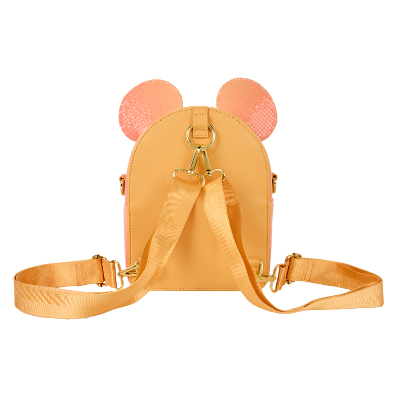 Load image into Gallery viewer, Loungefly Disney Minnie Mouse - Glitter Sequin Convertible Mini Backpack &amp; Crossbody Bag
