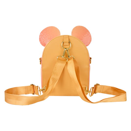 Loungefly Disney Minnie Mouse - Glitter Sequin Convertible Mini Backpack & Crossbody Bag