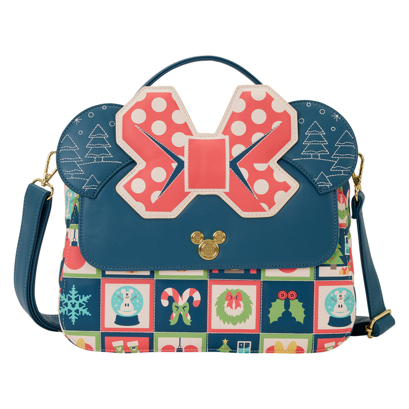 Chargez l'image dans la visionneuse de la galerie, Loungefly Disney Mickey &amp; Minnie - Holiday Crossbody Bag
