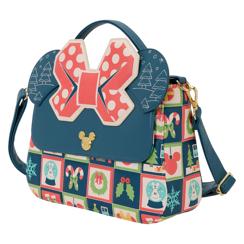 Chargez l'image dans la visionneuse de la galerie, Loungefly Disney Mickey &amp; Minnie - Holiday Crossbody Bag
