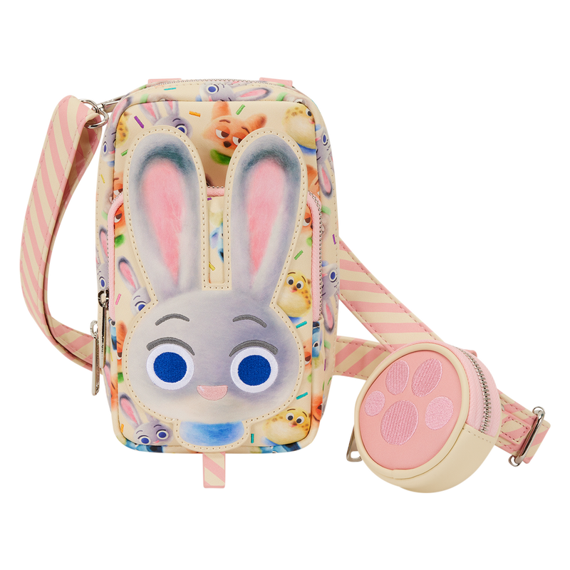 Cargue la imagen en el visor de la galería, Loungefly Disney Zootopia 2 - Judy Hopps Cotton Candy Cosplay Cell Phone Bag with Coin Bag Crossbody
