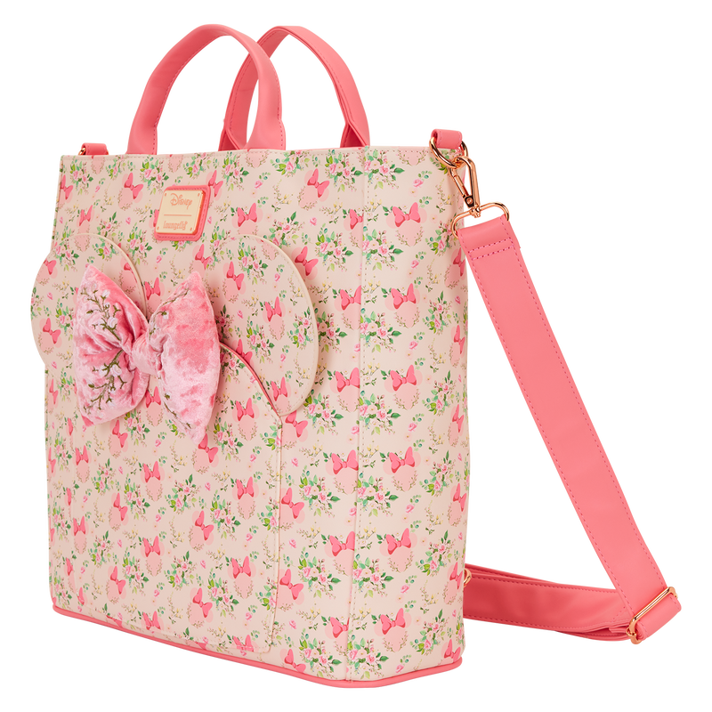 Load image into Gallery viewer, Loungefly Disney - Minnie Mouse Floral Convertible Tote Crossbody Bag
