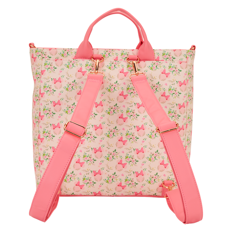 Load image into Gallery viewer, Loungefly Disney - Minnie Mouse Floral Convertible Tote Crossbody Bag

