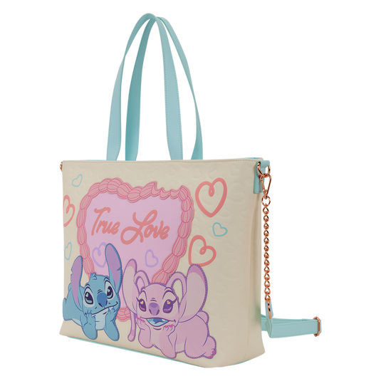 Loungefly Disney Lilo & Stitch - Stitch & Angel True Love Tote Crossbody Bag