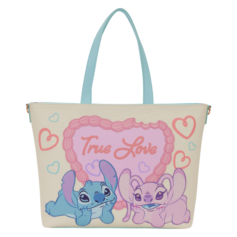 Load image into Gallery viewer, Loungefly Disney Lilo &amp; Stitch - Stitch &amp; Angel True Love Tote Crossbody Bag
