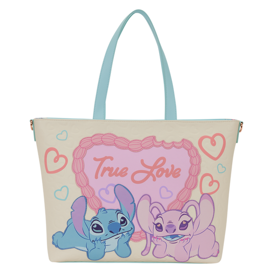 Loungefly Disney Lilo & Stitch - Stitch & Angel True Love Tote Crossbody Bag