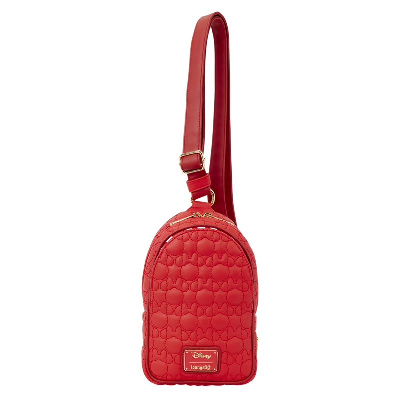 Chargez l'image dans la visionneuse de la galerie, Loungefly Disney: Mickey &amp; Minnie Mouse - Minnie Convertible Sling Bag

