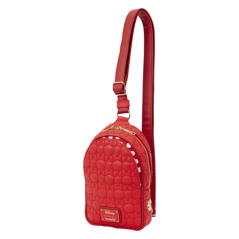 Chargez l'image dans la visionneuse de la galerie, Loungefly Disney: Mickey &amp; Minnie Mouse - Minnie Convertible Sling Bag
