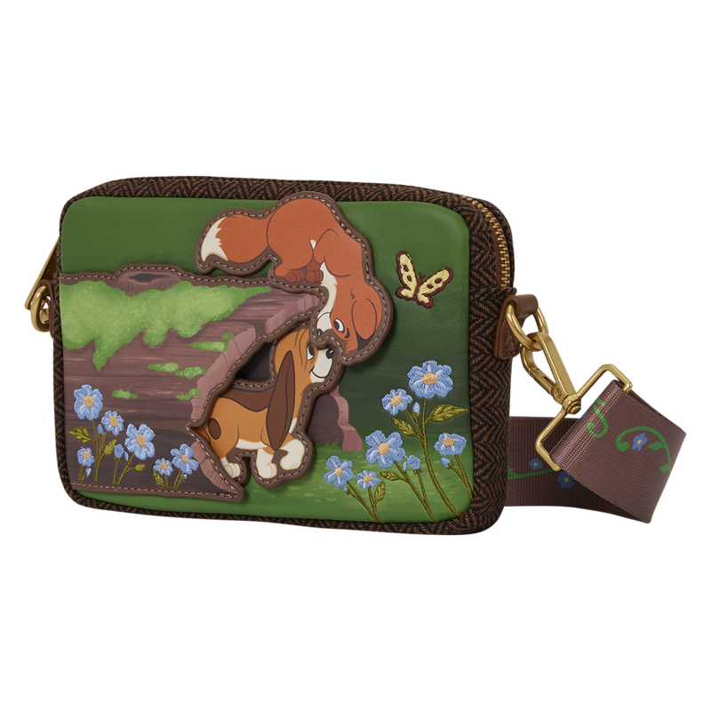Load image into Gallery viewer, Loungefly Disney: The Fox and the Hound &amp; Copper Sling Bag
