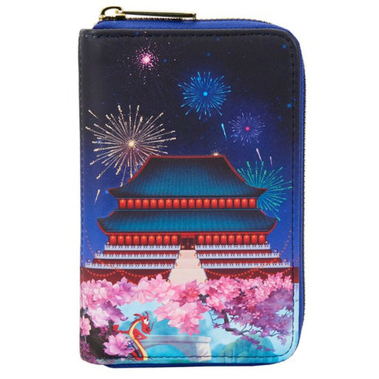 Loungefly Disney - Mulan Castle Light Up Zip Around Wallet, Loungefly