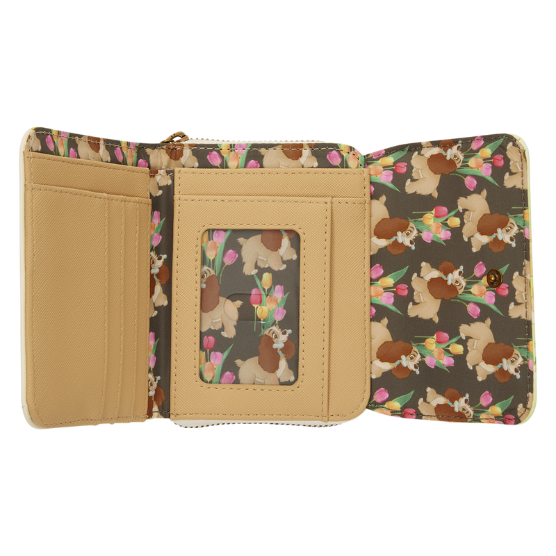 Cargue la imagen en el visor de la galería, Loungefly Disney - Lady and the Tramp Pastel Tulip Trifold Wallet
