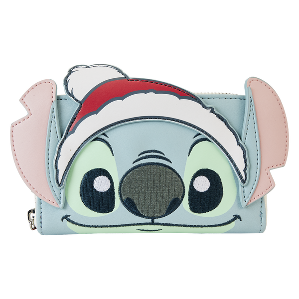 Disney: Lilo & Stitch - Stitch Holiday Snow Angel Glitter Zip Around Wallet