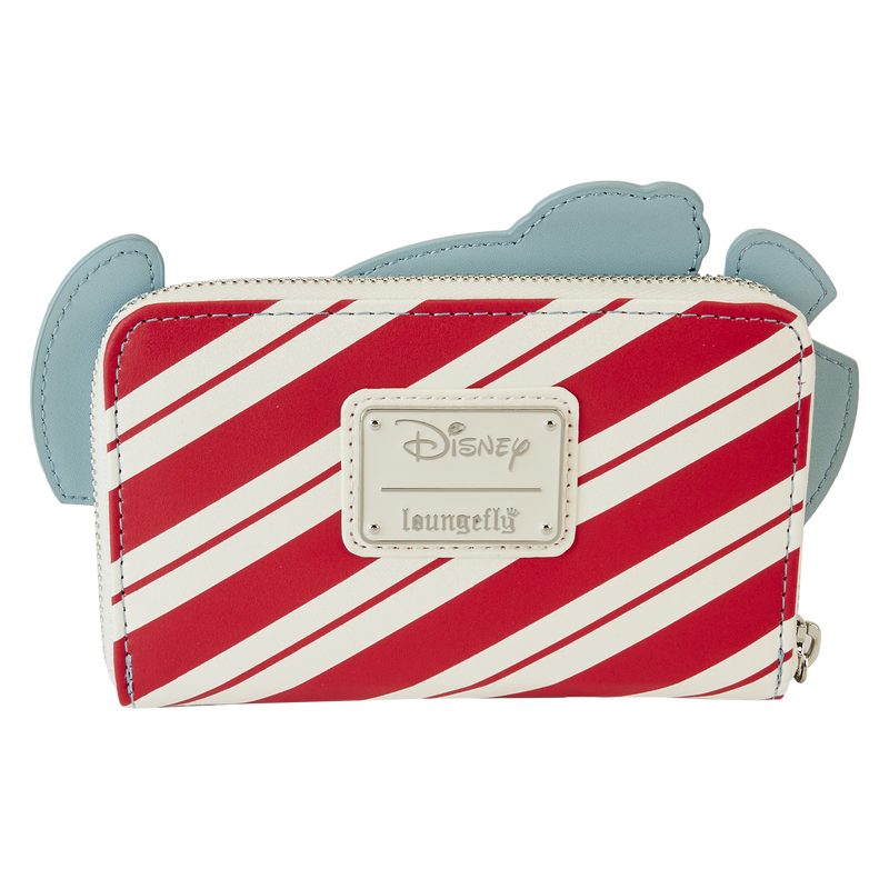 Load image into Gallery viewer, Loungefly Disney: Lilo &amp; Stitch - Stitch Holiday Snow Angel Glitter Zip Around Wallet
