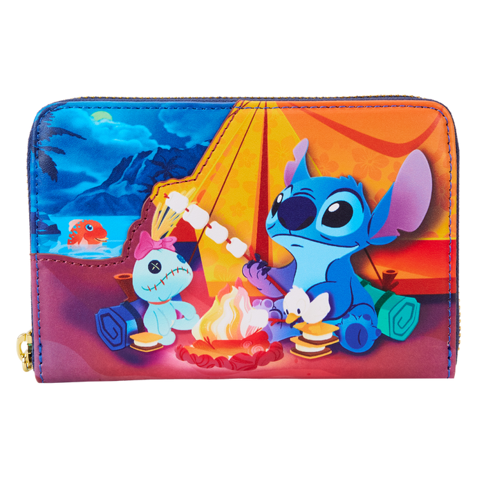 Loungefly Disney: Lilo & Stitch - Stitch Camping Cuties Zip Around Wallet