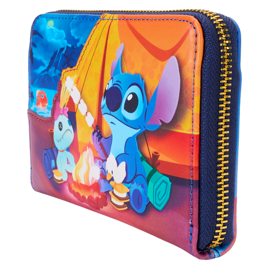 Loungefly Disney: Lilo & Stitch - Stitch Camping Cuties Zip Around Wallet