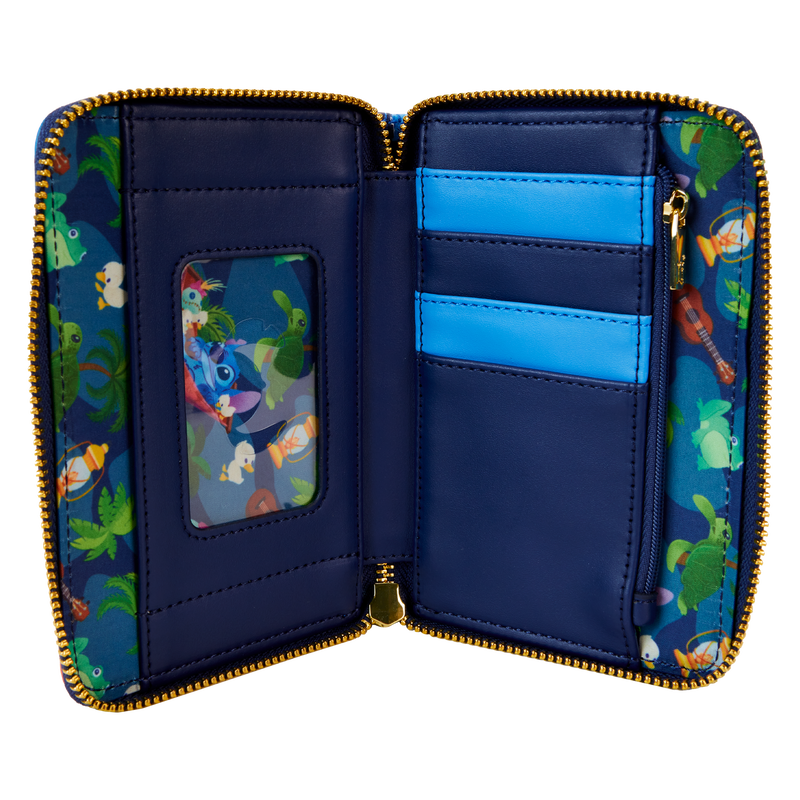 Load image into Gallery viewer, Loungefly Disney: Lilo &amp; Stitch - Stitch Camping Cuties Zip Around Wallet
