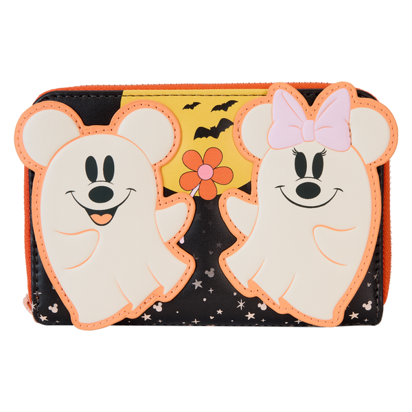 Disney Mickey & Minnie - Floral Ghost Glow Zip Around Wallet