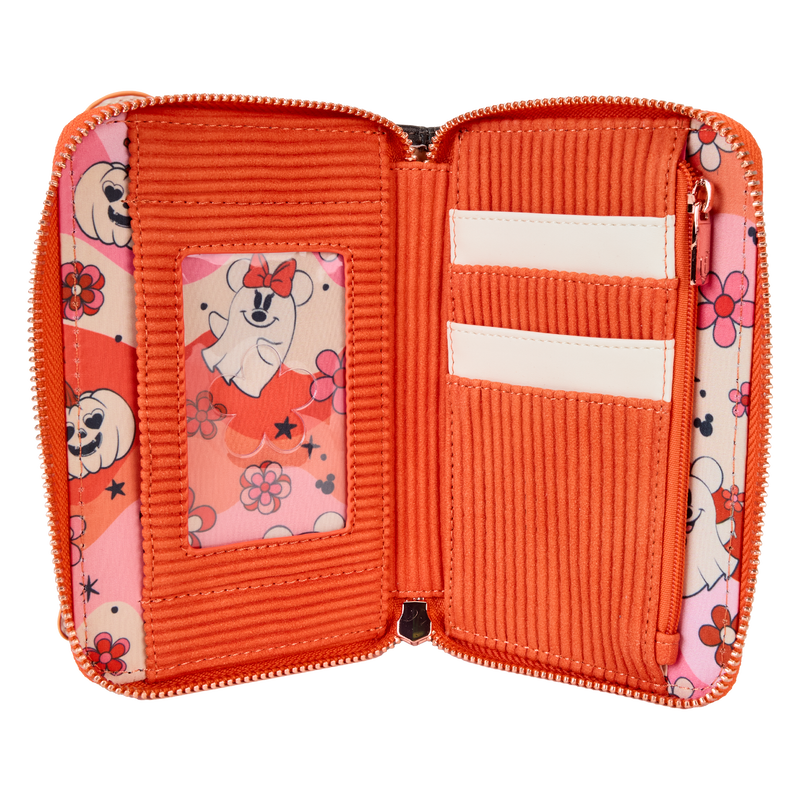 Disney Mickey & Minnie - Floral Ghost Glow Zip Around Wallet