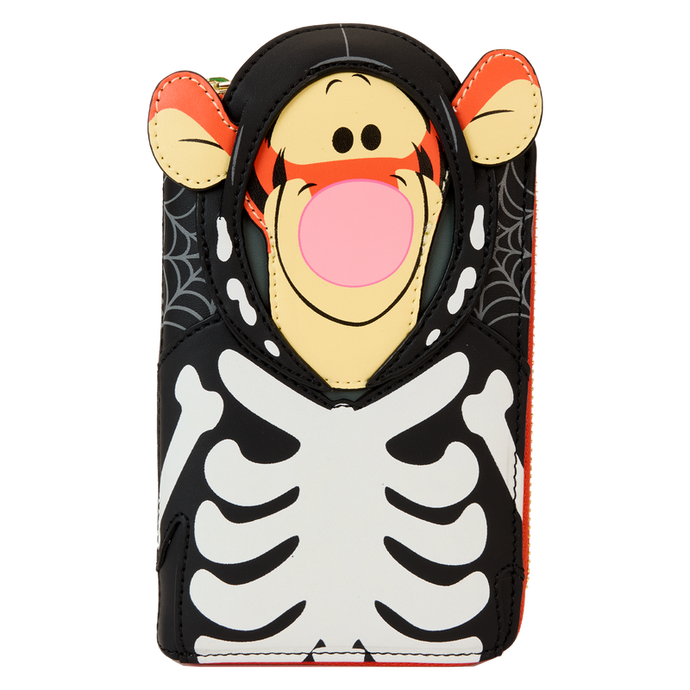 Loungefly Disney Winnie the Pooh - Skeleton Tigger Cosplay Glow Zip Around Wallet