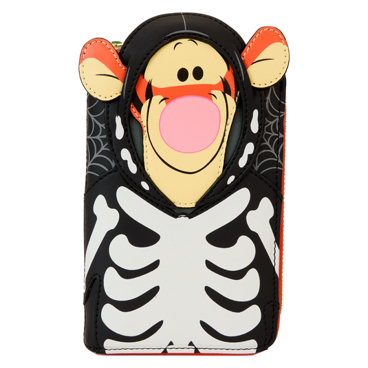 Loungefly Disney Winnie the Pooh - Skeleton Tigger Cosplay Glow Zip Around Wallet