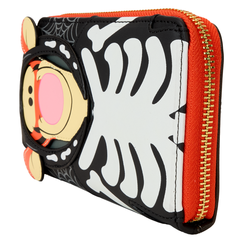 Load image into Gallery viewer, Loungefly Disney Winnie the Pooh - Skeleton Tigger Cosplay Glow Zip Around Wallet
