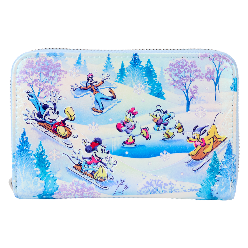 Load image into Gallery viewer, Loungefly Disney - Mickey Mouse and Friends Winter Wonderland Zip Around Wallet
