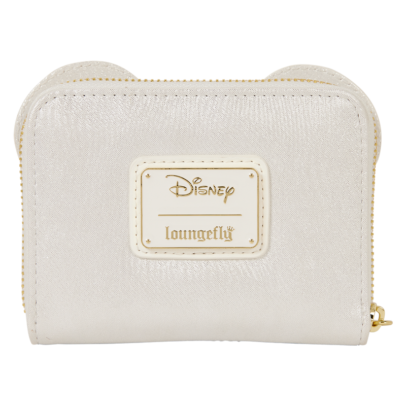 Chargez l&#39;image dans la visionneuse de la galerie, Loungefly Disney - Minnie Mouse Iridescent Lace Wedding Zip Around Wallet
