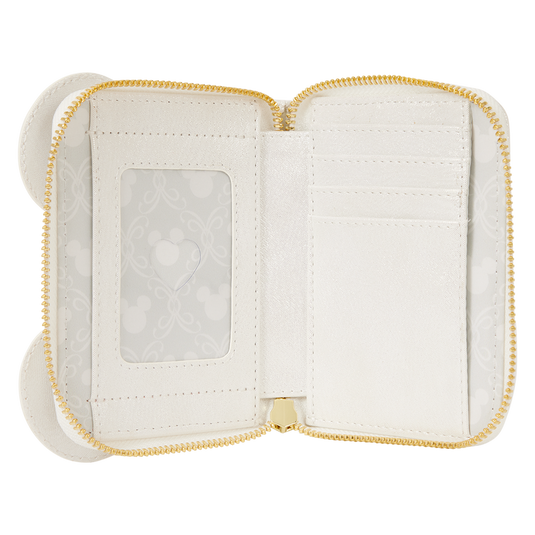 Loungefly Disney - Minnie Mouse Iridescent Lace Wedding Zip Around Wallet