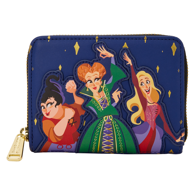 Load image into Gallery viewer, Loungefly Hocus Pocus - Sanderson Sisters Night Sky Zip Around Wallet
