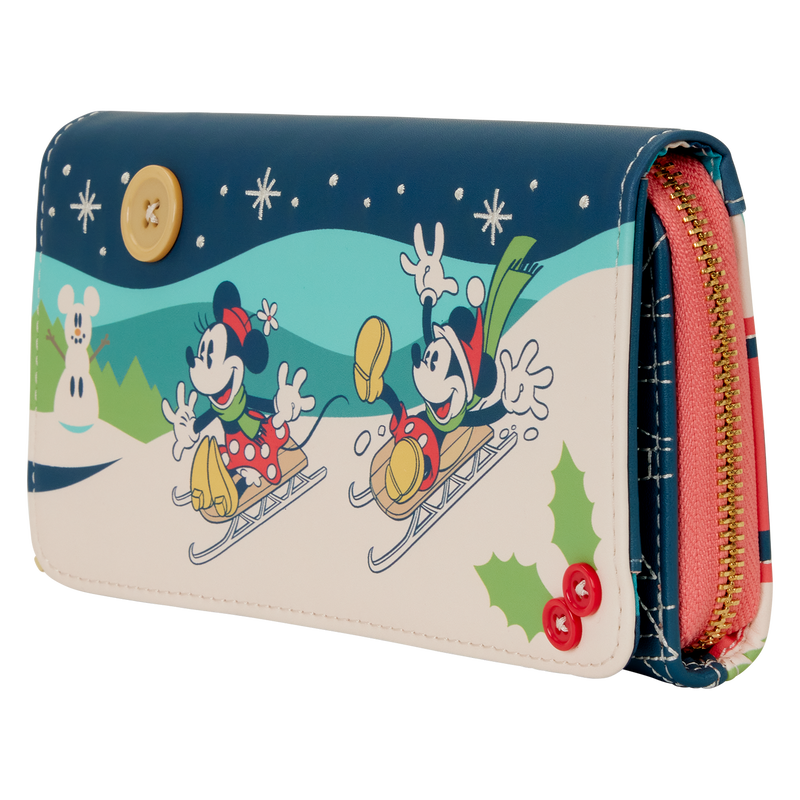Load image into Gallery viewer, Loungefly Disney Mickey &amp; Minnie - Holiday Wallet
