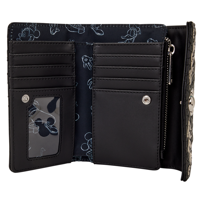 Chargez l&#39;image dans la visionneuse de la galerie, Loungefly Disney Mickey &amp; Minnie - Mickey Mouse Artist Sketch Flap Wallet
