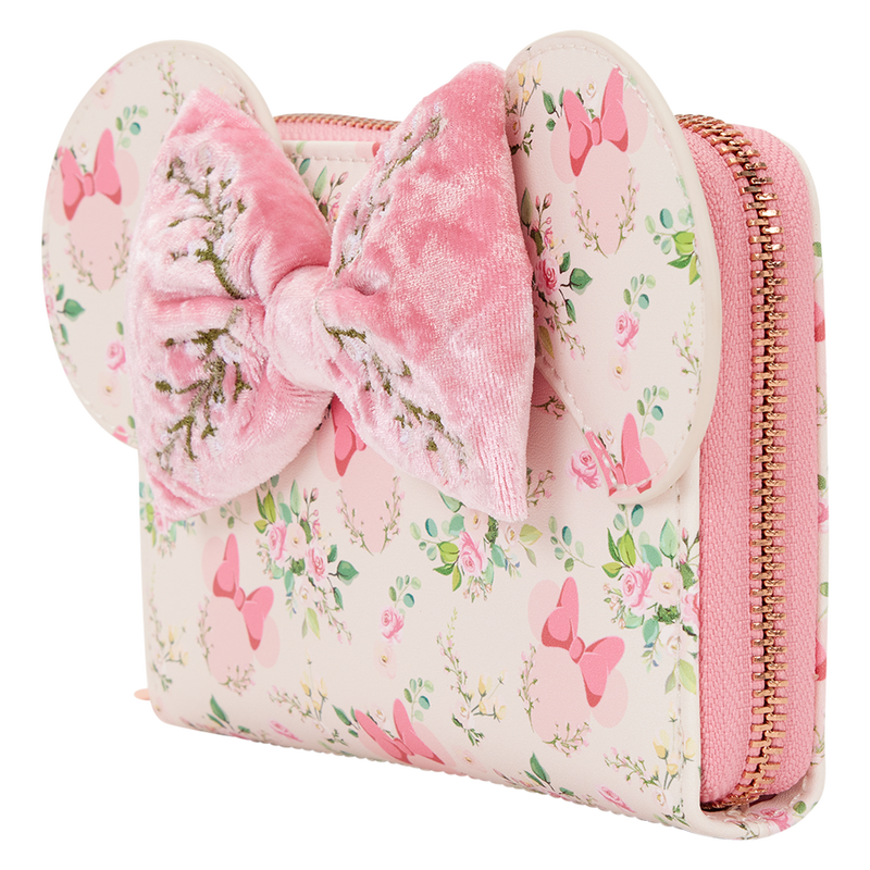 Load image into Gallery viewer, Loungefly Disney: Minnie Mouse - Floral Minnie Zip Around Wallet
