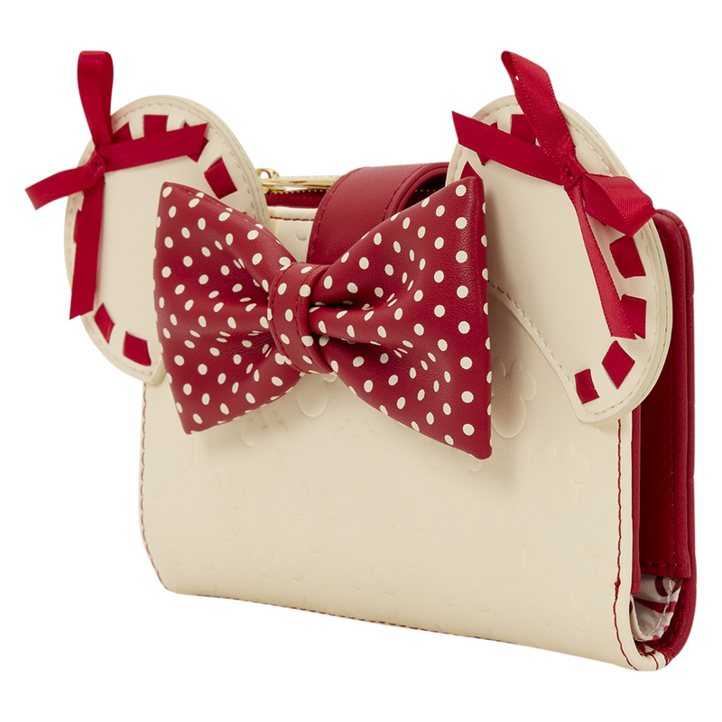 Cargue la imagen en el visor de la galería, Loungefly Disney: Minnie Mouse Rock the Dots Coquette Flap Wallet
