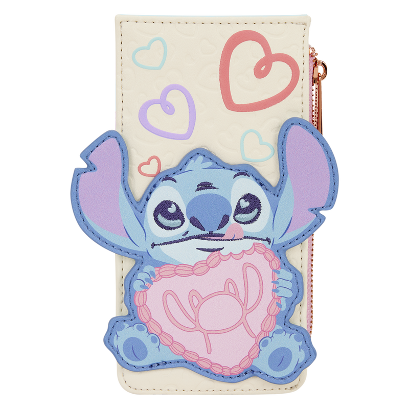 Load image into Gallery viewer, Loungefly Disney: Lilo &amp; Stitch - Stitch &amp; Angel Be Mine Large Card Holder Wallet
