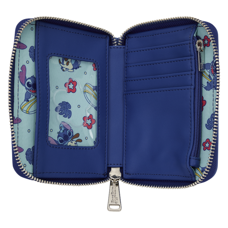 Cargue la imagen en el visor de la galería, Loungefly Disney: Lilo &amp; Stitch - Stitch Minimal Summer Sitting On Rock Wallet
