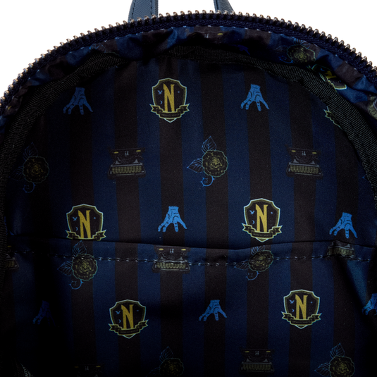 Loungefly The Addams Family - Wednesday Nevermore Academy Castle Glow Mini Backpack