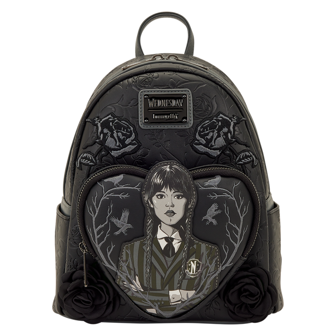 Loungefly The Addams Family - Wednesday Black Roses Mini Backpack