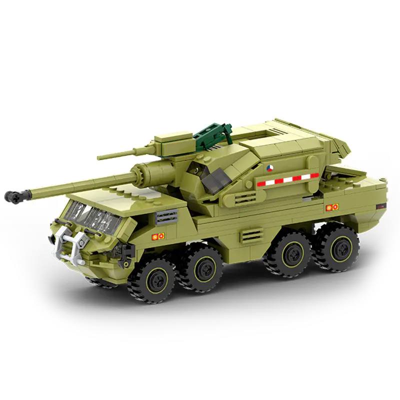 Load image into Gallery viewer, Wange Bricks: The Metal World War Military Equipment Armored Transporter Brick Toy
