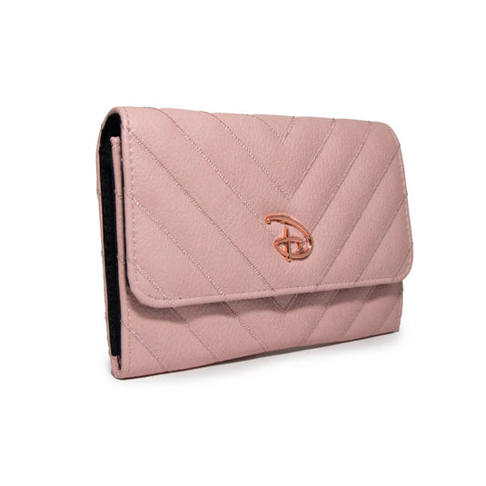 Disney - Chevron Stitch Pink with Signature D Logo Fold Over Women's Wallet