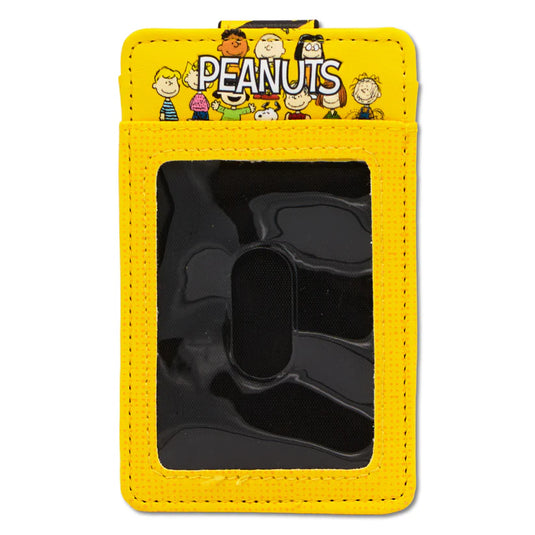 Buckle- Down Peanuts Seven Character Group Pose Yellow Wallet ID Card Holder
