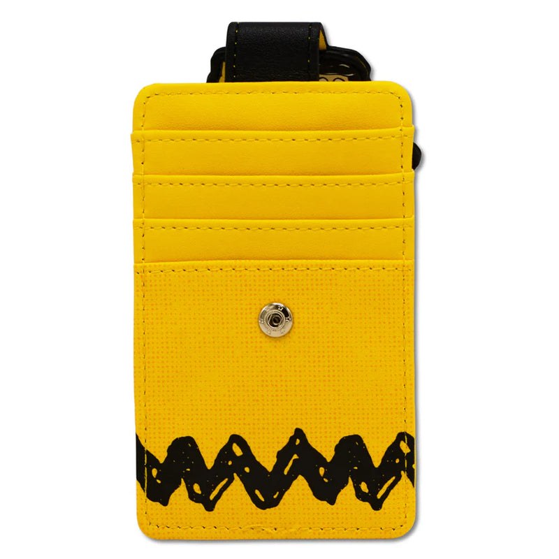 Load image into Gallery viewer, Buckle- Down Peanuts Seven Character Group Pose Yellow Wallet ID Card Holder
