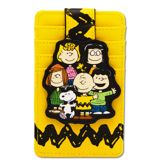 Buckle- Down Peanuts Seven Character Group Pose Yellow Wallet ID Card Holder